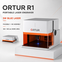 Nouvelle graveuse laser CNC portable R1 mini 5W/1.3W, machine de marquage laser à diode pliable pour métal, bois, cuir, acrylique, papier, DXF