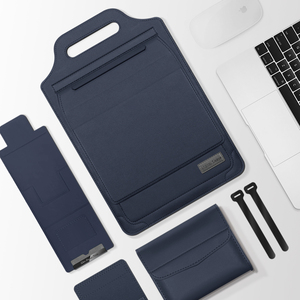 Housse pour ordinateur portable en cuir PU imperméable et portable avec support pour <span class=keywords><strong>Macbook</strong></span> <span class=keywords><strong>Air</strong></span> <span class=keywords><strong>M1</strong></span>/M2, design léger et élégant - Product Image 1