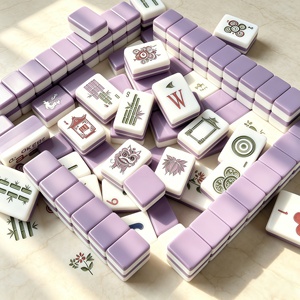 Jeu de Mahjong américain personnalisé de 160 pièces, multicouche, peint à la main, durable, portable, en acrylique, couleur violet <span class=keywords><strong>Paris</strong></span> - Product Image 1