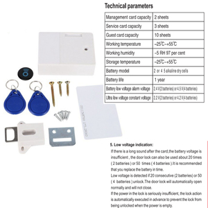 Tủ quần áo đồ nội thất thông minh thông minh Điện tử tủ ẩn cảm biến thẻ khóa ngăn kéo RFID vô hình khóa - Product Image 4