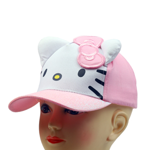 Gorra Infantil Unisex para las Cuatro Estaciones, con Diseño 3D de <span class=keywords><strong>Hello</strong></span> <span class=keywords><strong>Kitty</strong></span>, Borde Brillante, de Fibra de Poliéster Suave, Ajustable, para Exteriores - Product Image 2