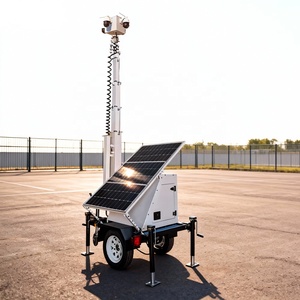 Remolque de Vigilancia Móvil con CCTV Solar, Sistema de Monitoreo con Visión Nocturna para Construcción, <span class=keywords><strong>Alquiler</strong></span> Comercial - Product Image 3
