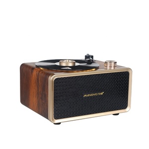 <span class=keywords><strong>C1</strong></span> Haut-Parleur En Bois Enceinte Bois Lecteur Audio Portable Rétro Vintage Vinyle Tourne-disque En Bois Bleu Tooh Haut-Parleur - Product Image 1
