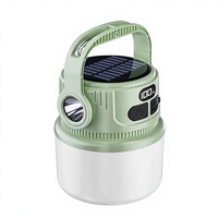 Lanterne de camping à énergie solaire, lampe de tente LED rechargeable, lampe suspendue portable, éclairage d'urgence en plein air