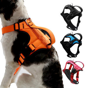 Conjunto de arnés y correa para perros personalizado al por mayor, chaleco reflectante para perros grandes sin tirones de nailon, conjunto de arnés y correa ajustable para adiestramiento de mascotas - Product Image 1