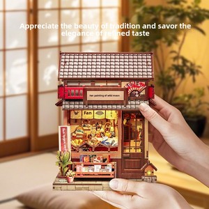 2026 Estilo Japonés Rincón de Lectura de Madera Escena en Miniatura Casa DIY Hecho a Mano Rompecabezas 3D Modelo de Ensamblaje Adorno de Escritorio para Adultos Venta al por Mayor - Product Image 4