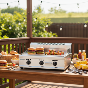 Plancha <span class=keywords><strong>de</strong></span> <span class=keywords><strong>Gas</strong></span>, <span class=keywords><strong>Parrilla</strong></span> <span class=keywords><strong>de</strong></span> <span class=keywords><strong>Gas</strong></span>, Plancha Caliente <span class=keywords><strong>de</strong></span> <span class=keywords><strong>80</strong></span> <span class=keywords><strong>cm</strong></span> con 3 Quemadores - Product Image 3