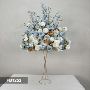 DKB Venta al por Mayor de Rosas Artificiales Realistas de Seda, Centros de Mesa con Flores de Baby Breath para Bodas, Decoración para el Hogar y Fiestas, Bolas de Flores Hechas a Mano, Modernas - Product Image 3