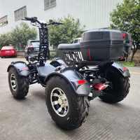 Scooter électrique tout-terrain 60V 60Ah 10000W à quatre roues motrices, 55 km/h, capacité de charge de 300 kg, scooter électrique pliable tout-terrain pour adultes