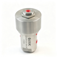 Vanne d'interface pneumatique en acier inoxydable SS316 normalement fermée pour le contrôle du débit d'huile haute température OEM