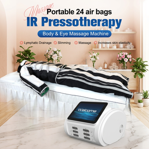 Máquina Portátil de Presoterapia con 24 Bolsas de Aire e Infrarrojos para Masaje Corporal con Terapia de Compresión para el Cuidado de los Ojos y Drenaje Linfático - Product Image 1