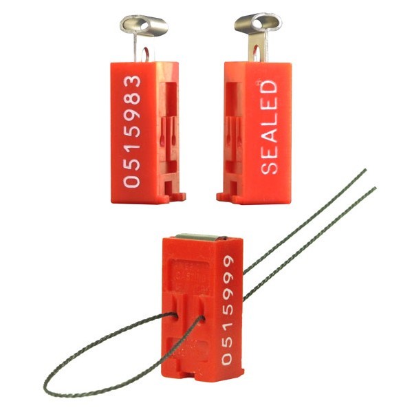 Tamper-Proof Security PP Padlock Seal with Bar Code for Mechanical Pump Machine Packing Applications Durable Steel Construction