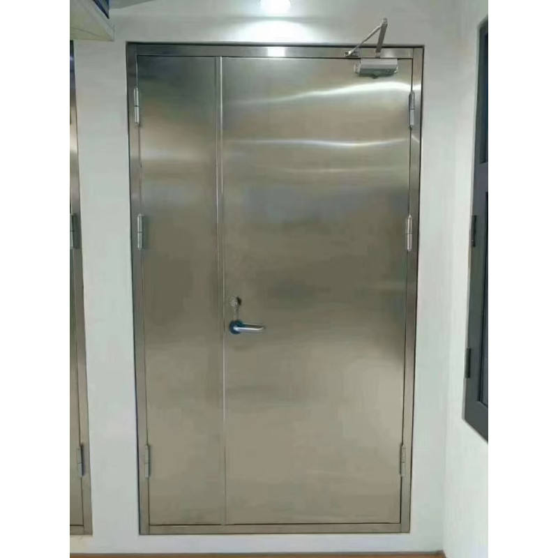 Stainless steel fire door
