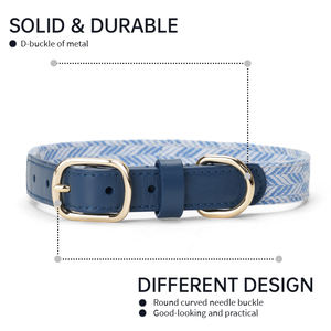 جديد رائج البيع جلد أزرق خليط طوق الكلب ومجموعة المقود - Product Image 2