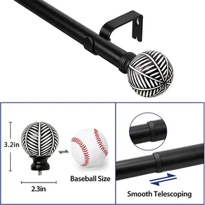 Bằng gỗ <span class=keywords><strong>Curtain</strong></span> Rod bìa 1 inch Rèm vẽ que finial <span class=keywords><strong>Curtain</strong></span> Rod máy - Product Image 5