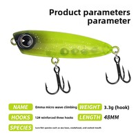 Leurre de pêche OEM personnalisé, micro-couleur lente, type crayon, 4,3 cm, 3 g, en plastique dur, pour eau moyenne, imitation poisson blanc, pour la pêche en eau douce