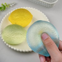 Hoogwaardig rubberen maltose-suiker-citroen stressverlichtend speeltje, simulatie fruit knijp-speeltje als cadeau