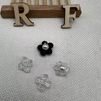 Vente en gros de perles rondes tendances Accessoires floraux Boutons en perles pour la décoration de vêtements Accessoires de couture