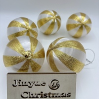Boules de Noël en plastique personnalisées de haute qualité, résistantes aux chocs et aux UV, fabriquées à la machine, respectueuses de l'environnement, Jinyue
