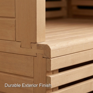 Sauna infrarouge moderne de luxe écologique à faible consommation d'énergie, panneaux chauffants sans EMF, construction sans solvants, pour utilisateurs sensibles - Product Image 6