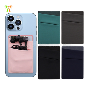 Funda portátil para teléfono móvil con tarjetero adhesivo elástico cartera para tarjetas de crédito tarjetero duradero - Product Image 3