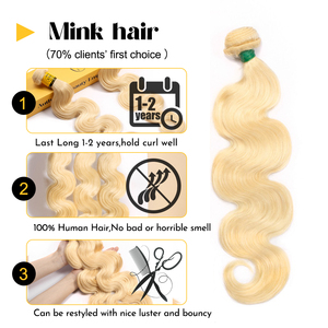 XBL In-Stock & Ready Holds Curls Well 613 Extensiones reales Trama humana Malaysian Honey Blonde Hair Bundles para estilistas - Product Image 4