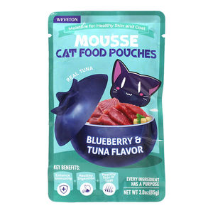 Suministro de fábrica, comida húmeda cremosa para gatos, comida para gatos con alto contenido de proteínas, aperitivos, sin colores artificiales para gatitos y adultos de digestión sensible - Product Image 1