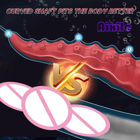 Vibromasseur anal fantaisie en forme de tentacule, pour stimulation de la prostate et du point G, vibrant et ondulant, avec ventouse, modèle pieuvre monstre