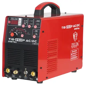 ZELDA Multifunction Pulse Arc Welders Digital AC DC Tig Aluminum Welding Machine 250 Amp