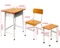 Table d'étude et chaise personnalisée, taille unique, prix bas, pour salle de classe d'école, offre spéciale