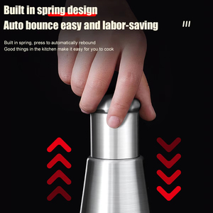 Hachoir à ail manuel Broyeur à ail Pressage Hachoir à aliments à main Trancheur Broyeur à légumes Accessoires de cuisine à domicile - Product Image 4