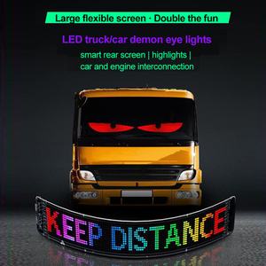 Luz de visualización de ventana de coche Flexible Led Diy Rgb animación personalizada camión programable publicidad Logo luz Ángel diablo lámpara de ojo - Product Image 2
