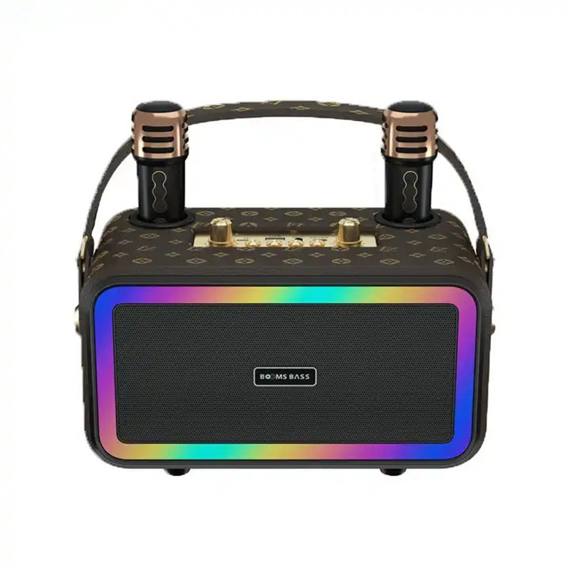 Altavoz portatil караоке zvucnik blutut синий зуб ретро мини-bocina woofer led открытый partybox динамик с микрофоном караоке