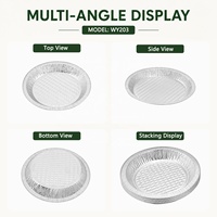 Moules à tarte jetables en aluminium de 8 pouces, récipients ronds pour la pâtisserie maison, plateau en aluminium de qualité alimentaire
