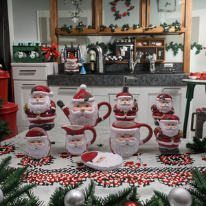 Porte-serviettes <span class=keywords><strong>Père</strong></span> <span class=keywords><strong>Noël</strong></span> en céramique peint à la main Décorations de <span class=keywords><strong>Noël</strong></span> de vacances Boîtes à mouchoirs - Product Image 4