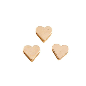 PH <span class=keywords><strong>PandaHall</strong></span> 60 piezas de cuentas espaciadoras de aleación de cobre chapadas en oro de 14K con forma de corazón, 6x7mm, dijes sueltos para collar, pulsera, pendientes, boda - Product Image 6