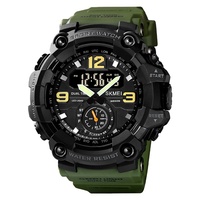 Skmei 1637 vente en gros Cool montre de sport de plein air pour hommes grand cadran multifonctionnel 50M montre électronique étanche