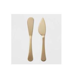 Ensemble de serveurs de couteaux en laiton fabriqués à la main de qualité de luxe avec fini or rose utilisé pour servir les restaurants d'hôtel - Product Image 1