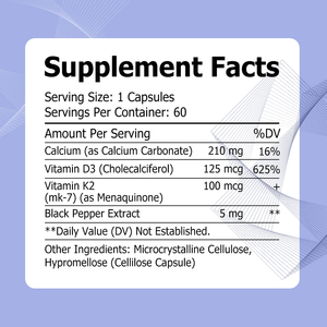 Capsules de Vitamine D3 K2 OEM ODM avec Vitamine D pour la Santé des Dents et des Os, Haute Puissance, Compléments Alimentaires Améliorés - Product Image 2
