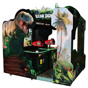 Machine de jeu de tir sur cible électronique Dinosaure, 2 joueurs, d'intérieur, à monnayeur, 450W, en métal/plastique/acrylique - Product Image 2