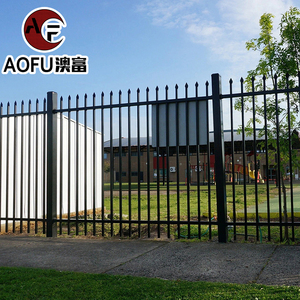 Paneles de valla de hierro forjado antiguos europeos clásicos de seguridad galvanizados de alta resistencia usados de tamaño personalizado de suministro barato a la venta - Product Image 2