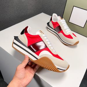 High Quality New Designer TF Casual Walking Fashion Genuine Leather <b>Shoes</b> <b>Men</b> Luxury Brands TF Lace-Up Sneakers for Women - Product Image 2