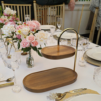 Ensemble de supports à gâteaux en bois pour gâteaux de mariage, présentation de fête