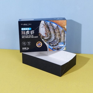 <strong>Box</strong> Printing Custom Food Grade <strong>Frozen</strong> Shrimp Fsh Seafood Food CMYK Foldable Cardboard Paper Lid and Bottom Boxes for <strong>Frozen</strong> - Product Image 1