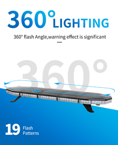 Barra de luz estroboscópica de advertencia Led de 47 pulgadas y 120cm, barra de luz azul de advertencia para ambulancia - Product Image 3