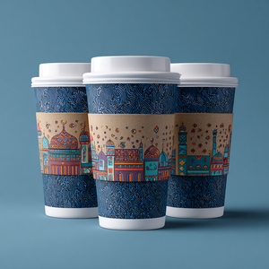 Tại Gói 8Oz 12Oz 16Oz 20Oz Phân Hủy Sinh Học Dùng Một Lần Cafe Takeaway Carton Tường Đơn Đôi Tường Cà Phê PLA Cốc Giấy Với Nắp - Product Image 6
