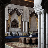Canapé Majlis arabe de luxe Arabie Saoudite Style classique Maroc Majlis Meubles du Moyen-Orient