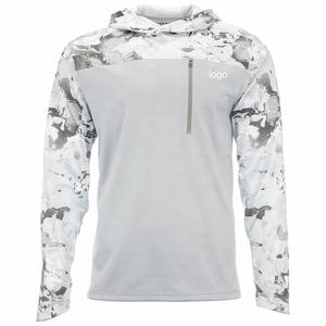 Sublimation personnalisée Vêtements de pêche pour hommes Upf50 + Chemise à capuche de pêche respirante en polyester recyclé léger à séchage rapide - Product Image 1