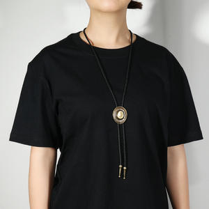 מערב cowboy bolo שרשרת עניבה בציר מעור שרשרת עניבת פליז עתיק - Product Image 4