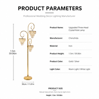 Neuer Trend Moderner LED Hochzeitsdekor Kronleuchter Luxus Outdoor Wasserdichte Stehlampe Für Event Dekoration